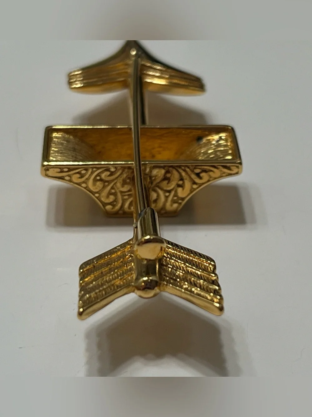Signed AWR Designer Gold-tone Arrow Tie Bar/Pin